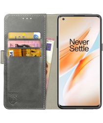 Rosso Element OnePlus 8 Pro Hoesje Book Cover Grijs