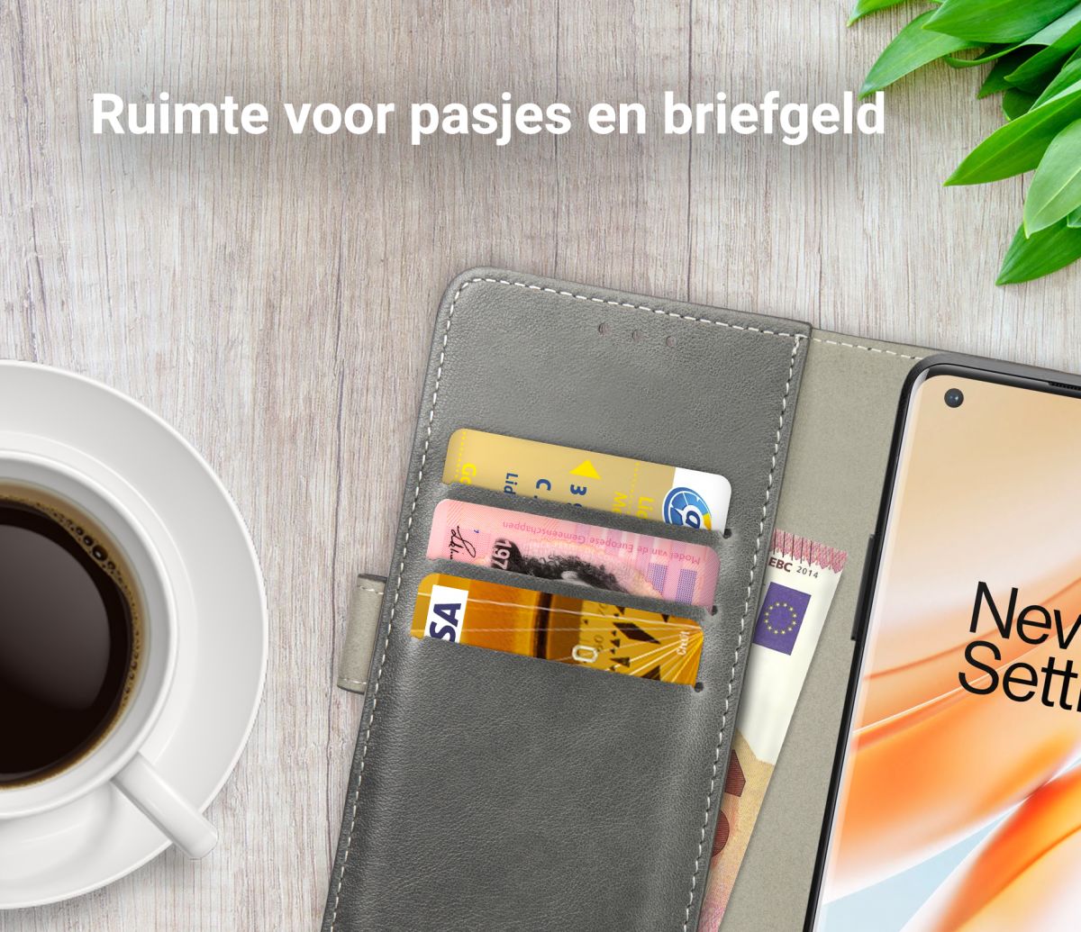 Rosso Element OnePlus 8 Pro Hoesje Book Cover Grijs afbeelding 8