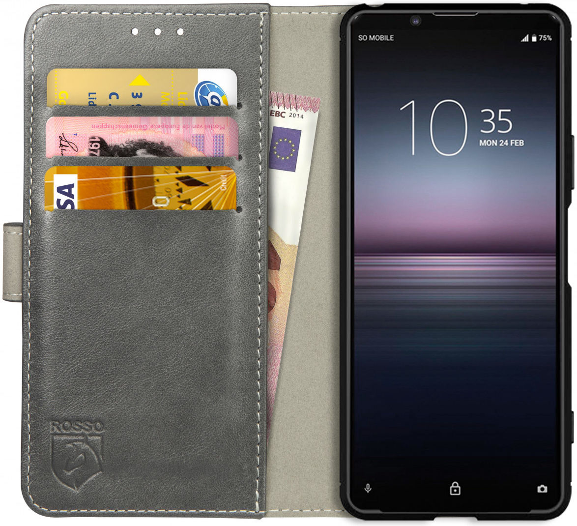 Rosso Element Sony Xperia 1 II Hoesje Book Cover Grijs afbeelding 1