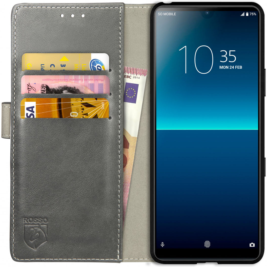 Rosso Element Sony Xperia L4 Hoesje Book Cover Grijs afbeelding 1