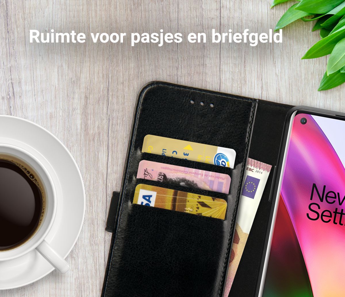 Rosso Element OnePlus 8 Hoesje Book Cover Zwart afbeelding 9