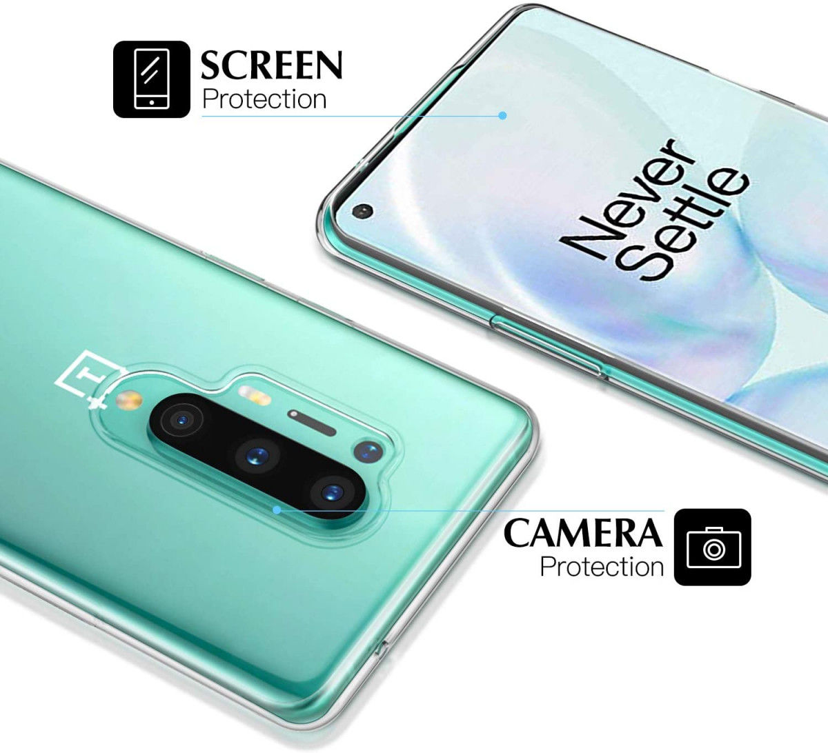 OnePlus 8 Pro Hoesje Dun TPU Transparant afbeelding 6