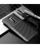 OnePlus 8 Siliconen Carbon Hoesje Zwart