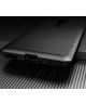 OnePlus 8 Pro Siliconen Carbon Hoesje Zwart
