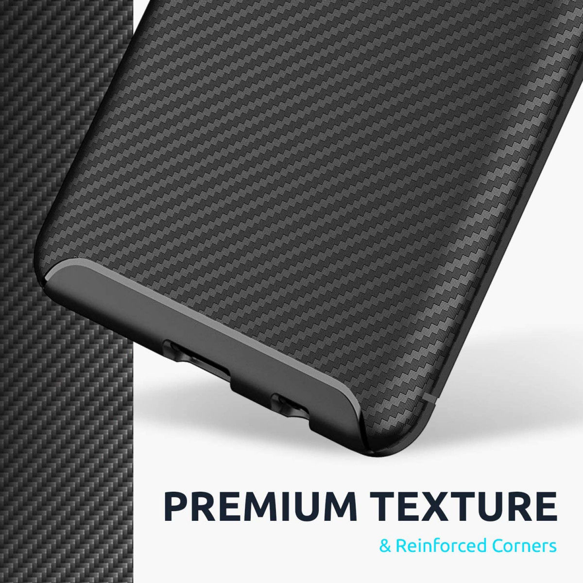 Sony Xperia 1 II Hoesje Siliconen Carbon TPU Back Cover Zwart afbeelding 9