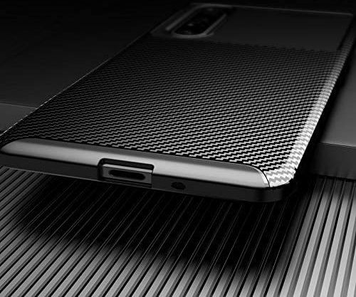 Sony Xperia 1 II Hoesje Siliconen Carbon TPU Back Cover Zwart afbeelding 10