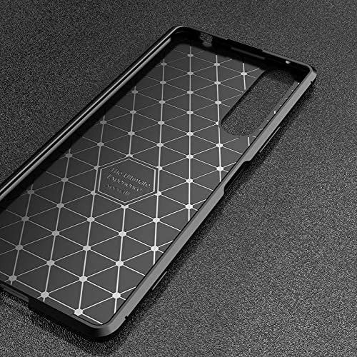 Sony Xperia 1 II Hoesje Siliconen Carbon TPU Back Cover Zwart afbeelding 12