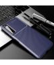 Sony Xperia 1 II Hoesje Siliconen Carbon TPU Back Cover Blauw