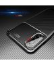 Sony Xperia 10 II Siliconen Carbon Hoesje Blauw