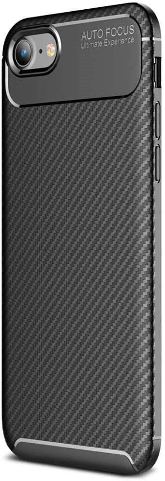 Apple iPhone SE (2020/2022) Hoesje Siliconen Carbon Zwart afbeelding 1