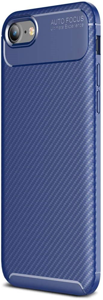 Apple iPhone SE (2020/2022) Hoesje Siliconen Carbon Blauw afbeelding 1