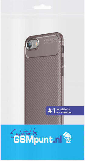 Apple iPhone SE (2020/2022) Hoesje Siliconen Carbon Gold/brown afbeelding 2