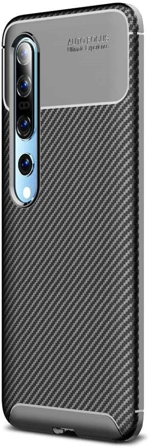 Xiaomi Mi 10 (Pro) Siliconen Carbon Hoesje Zwart afbeelding 1