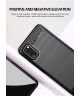 Samsung Galaxy A41 Geborsteld TPU Hoesje Zwart