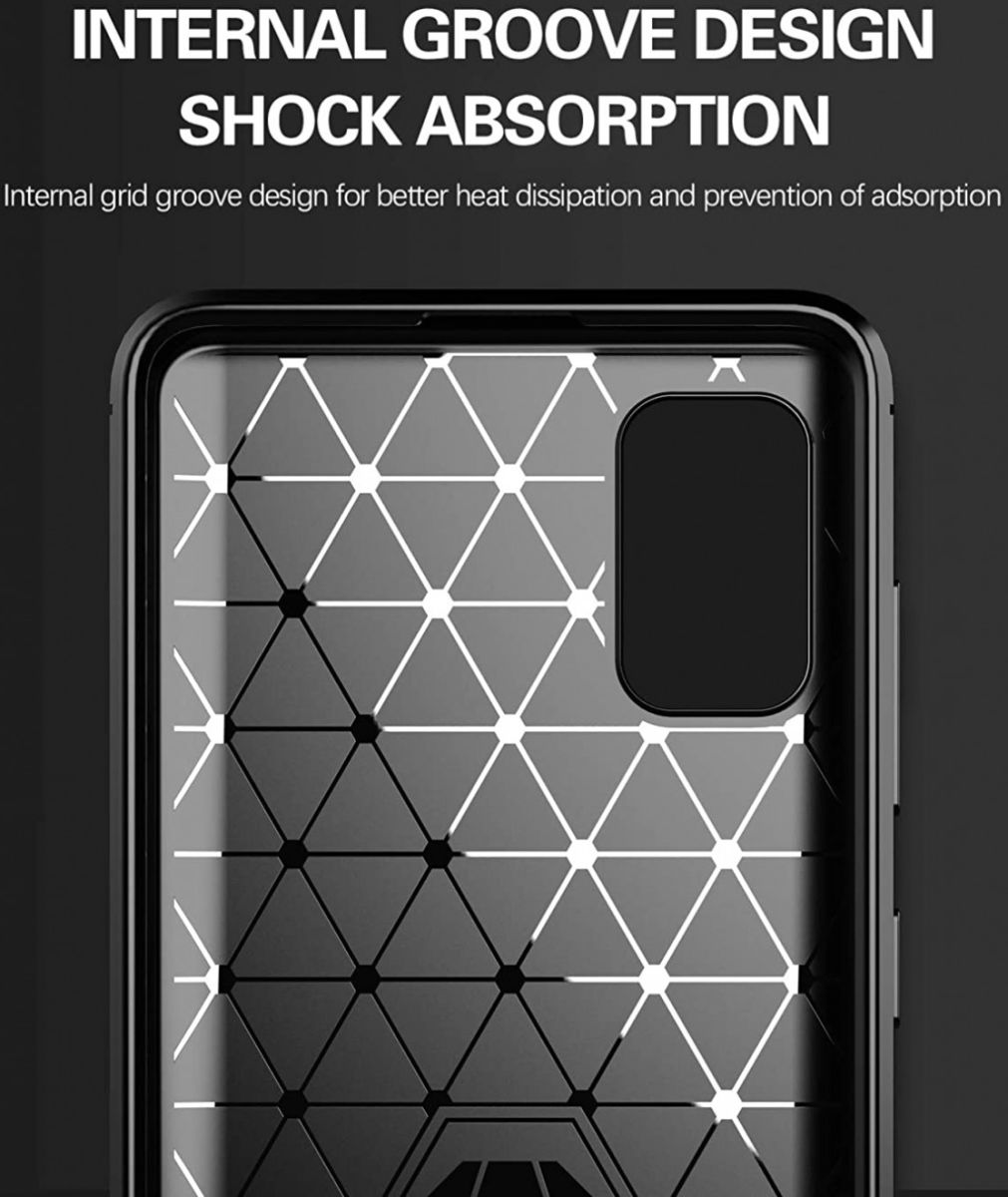 Samsung Galaxy A41 Geborsteld TPU Hoesje Zwart afbeelding 5