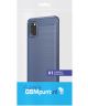 Samsung Galaxy A41 Geborsteld TPU Hoesje Blauw