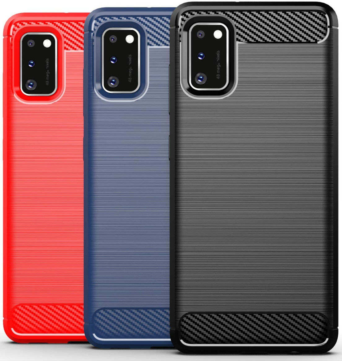 Samsung Galaxy A41 Geborsteld TPU Hoesje Rood afbeelding 3