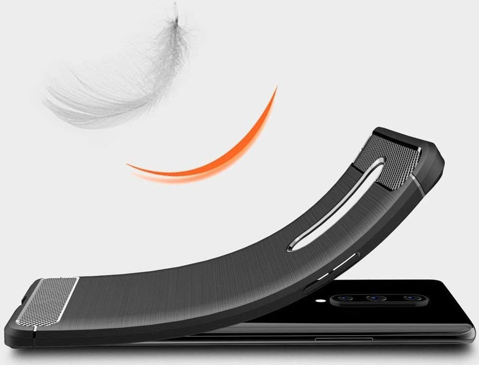 OnePlus 8 Hoesje Geborsteld TPU Flexibele Back Cover Zwart afbeelding 7