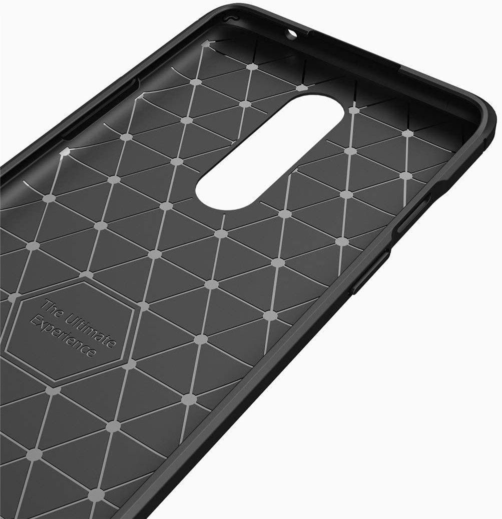 OnePlus 8 Hoesje Geborsteld TPU Flexibele Back Cover Zwart afbeelding 8