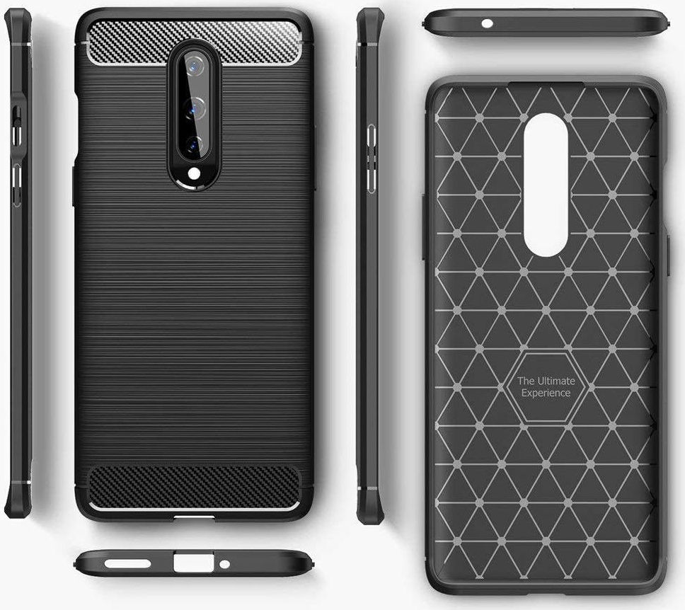 OnePlus 8 Hoesje Geborsteld TPU Flexibele Back Cover Zwart afbeelding 9