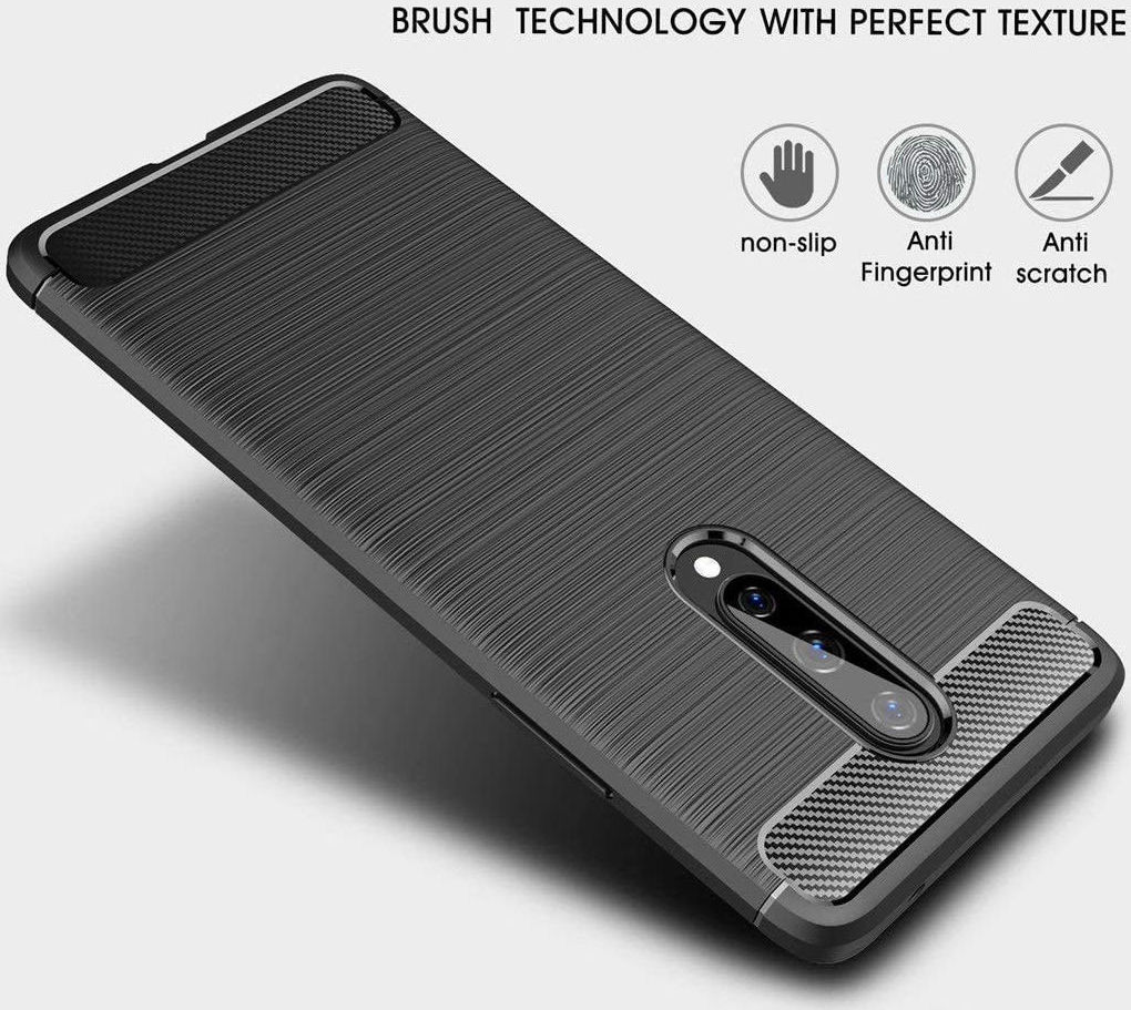 OnePlus 8 Hoesje Geborsteld TPU Flexibele Back Cover Blauw afbeelding 6