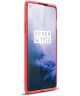 OnePlus 8 Hoesje Geborsteld TPU Flexibele Back Cover Rood