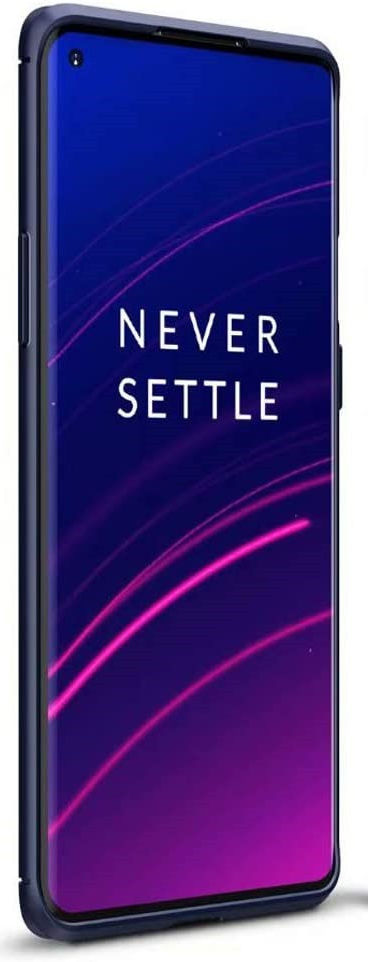 OnePlus 8 Pro Geborsteld TPU Hoesje Blauw afbeelding 4