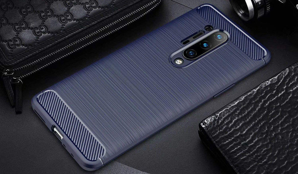 OnePlus 8 Pro Geborsteld TPU Hoesje Blauw afbeelding 5