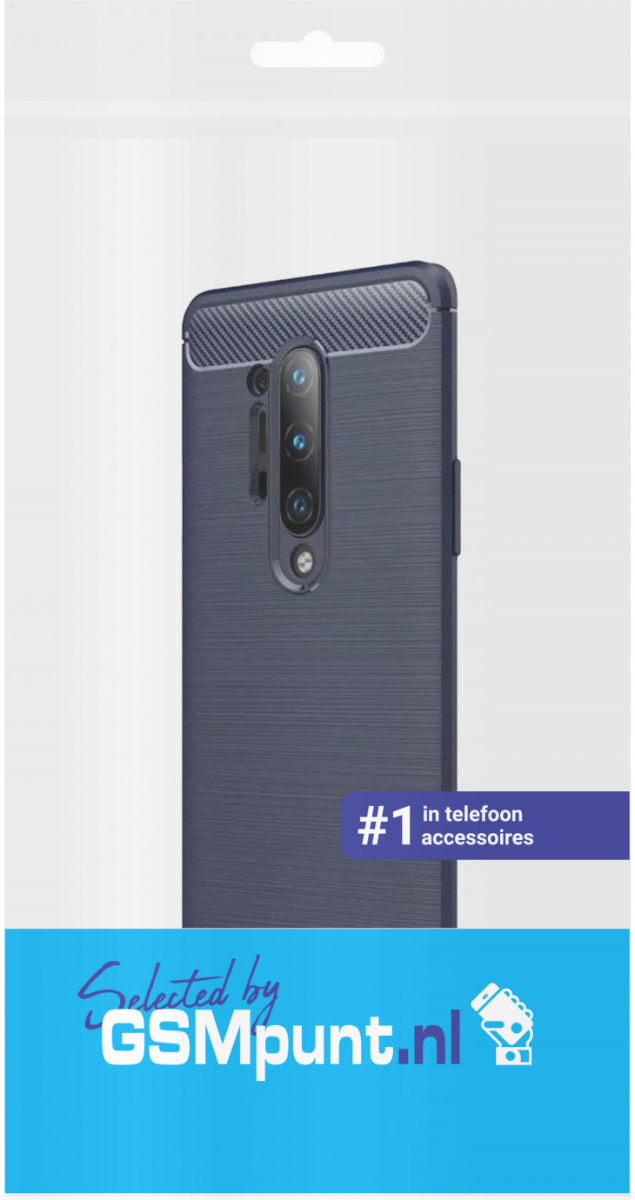OnePlus 8 Pro Geborsteld TPU Hoesje Blauw afbeelding 2