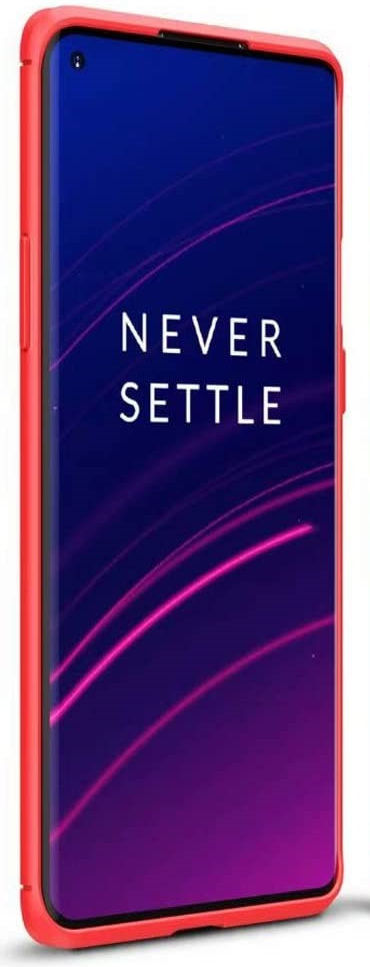 OnePlus 8 Pro Geborsteld TPU Hoesje Rood afbeelding 4