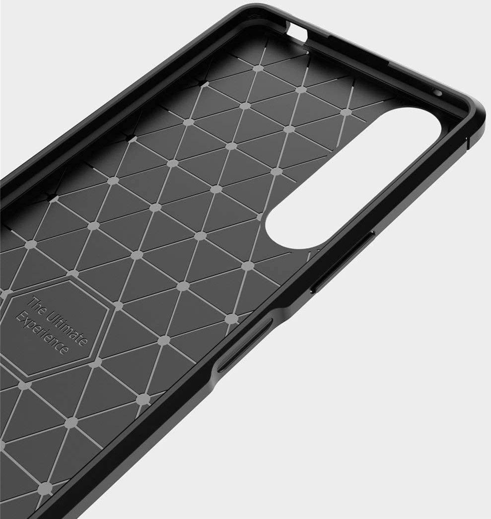 Sony Xperia 1 II Geborsteld TPU Hoesje Zwart afbeelding 9