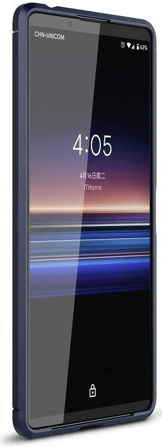 Sony Xperia 1 II Geborsteld TPU Hoesje Blauw afbeelding 3