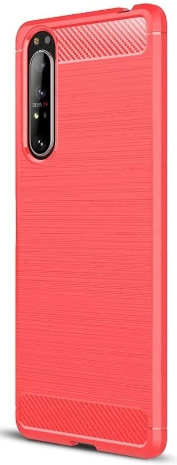 Sony Xperia 1 II Geborsteld TPU Hoesje Rood afbeelding 1