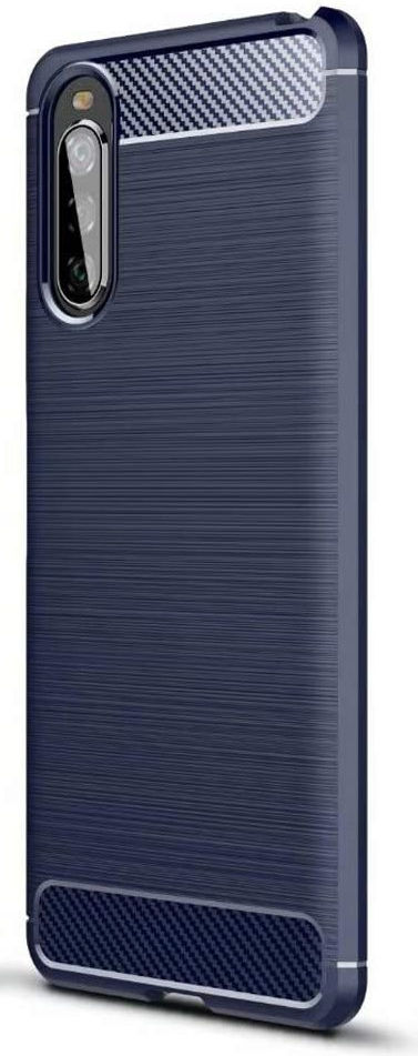 Sony Xperia 10 II Geborsteld TPU Hoesje Blauw afbeelding 1