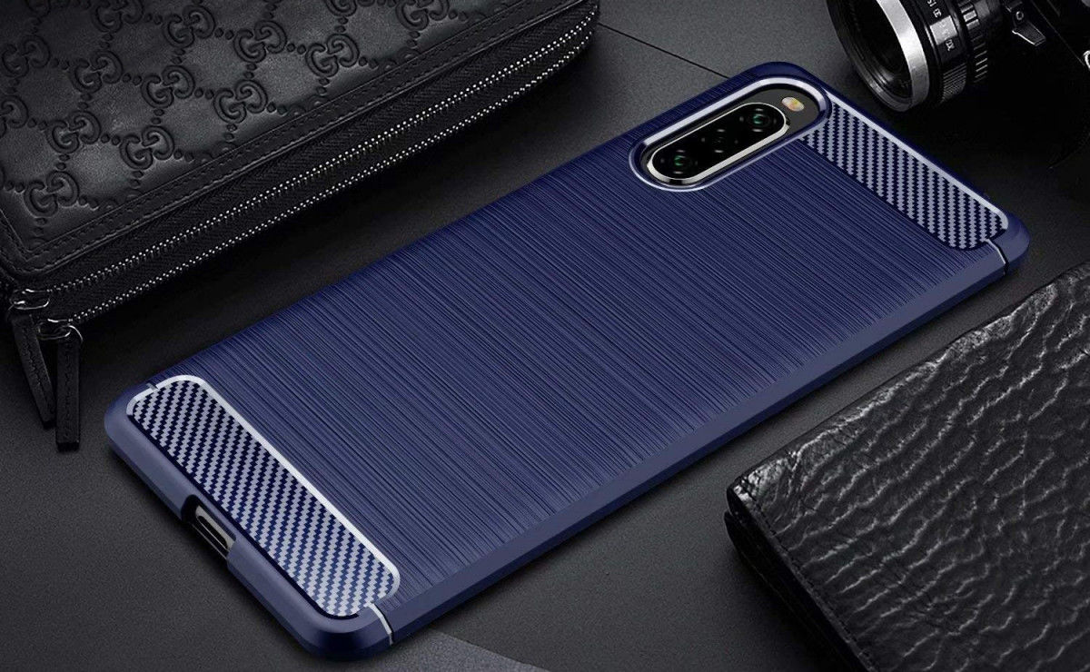 Sony Xperia 10 II Geborsteld TPU Hoesje Blauw afbeelding 5