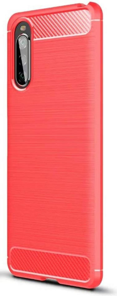 Sony Xperia 10 II Geborsteld TPU Hoesje Rood afbeelding 1