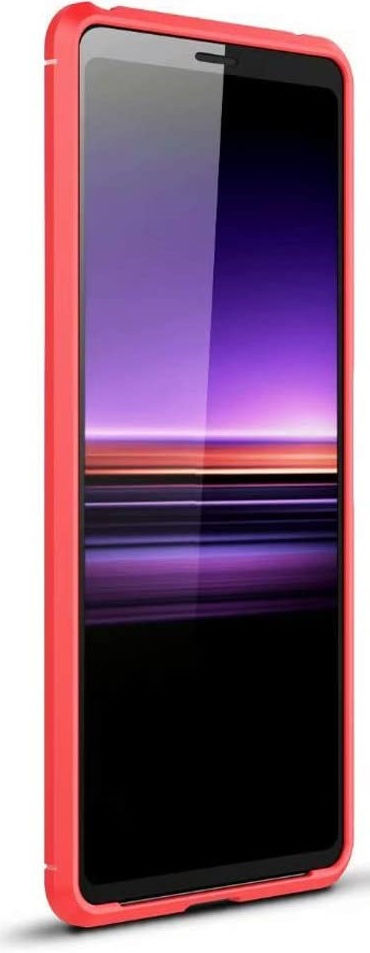 Sony Xperia 10 II Geborsteld TPU Hoesje Rood afbeelding 3