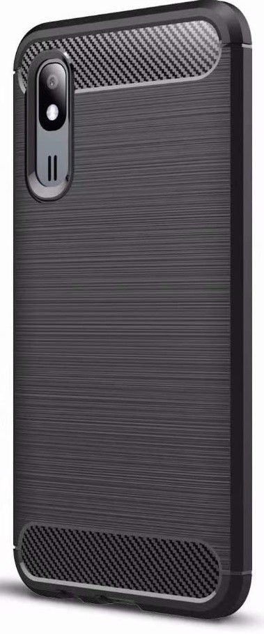 Sony Xperia L4 Geborsteld TPU Hoesje Zwart afbeelding 1