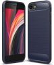 iPhone SE (2020/2022) / 8 / 7 Hoesje Geborsteld TPU Flexibel Blauw