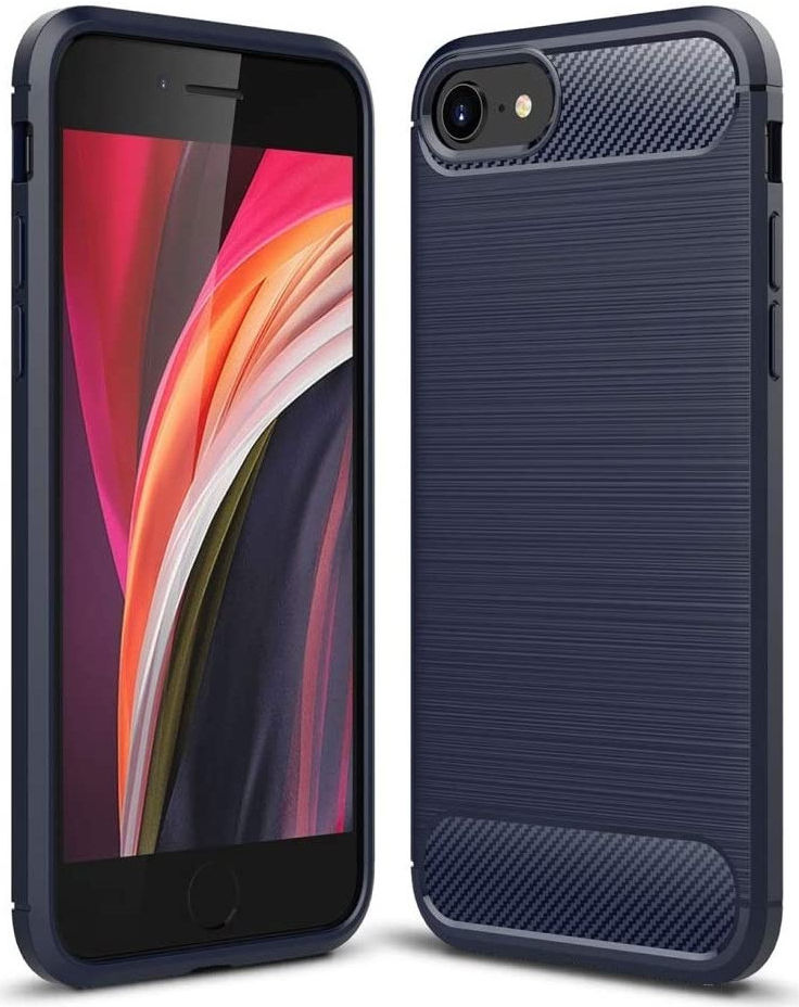 iPhone SE (2020/2022) / 8 / 7 Hoesje Geborsteld TPU Flexibel Blauw afbeelding 1