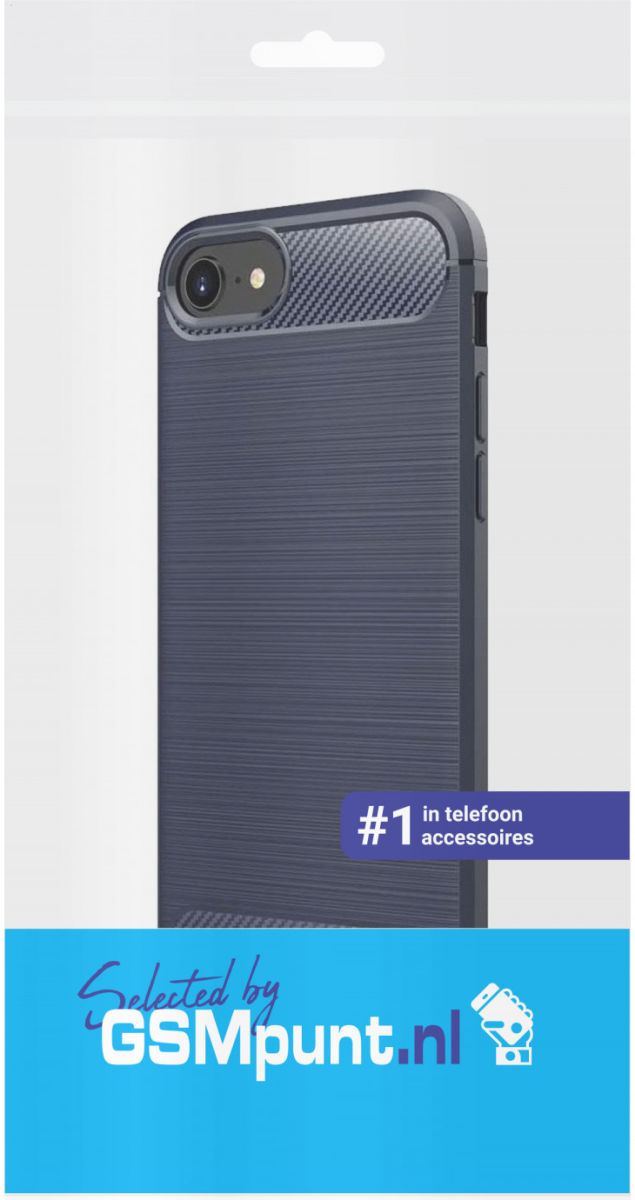 iPhone SE (2020/2022) / 8 / 7 Hoesje Geborsteld TPU Flexibel Blauw afbeelding 4
