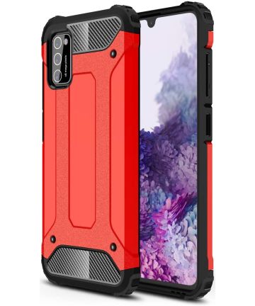 Samsung Galaxy A41 Hoesje Shock Proof Hybride Back Cover Rood Hoesjes