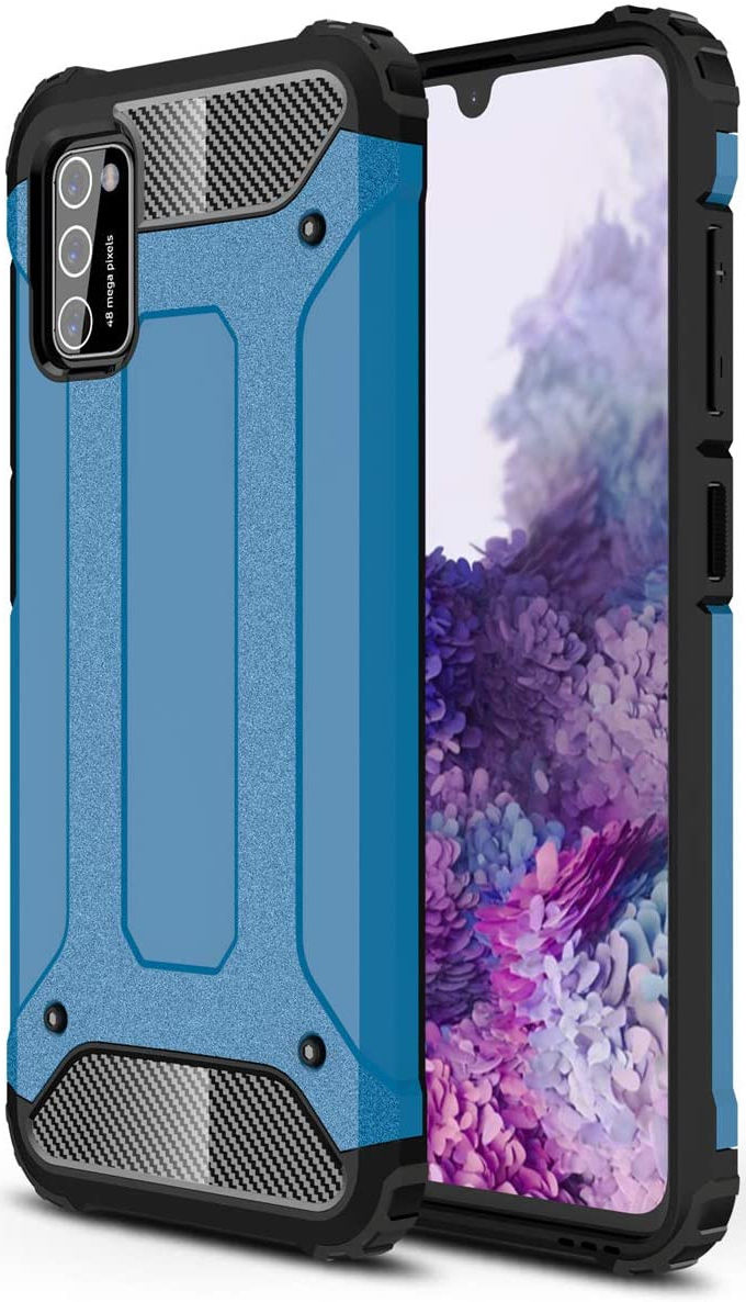 Samsung Galaxy A41 Hoesje Shock Proof Hybride Back Cover Blauw afbeelding 1