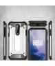 OnePlus 8 Hoesje Shock Proof Hybride Back Cover Zwart