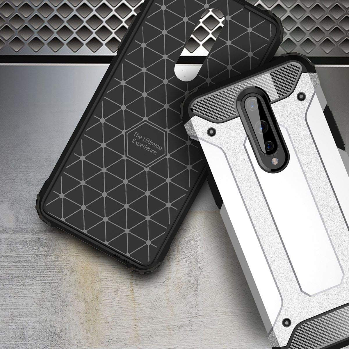 OnePlus 8 Hoesje Shock Proof Hybride Back Cover Rood afbeelding 7
