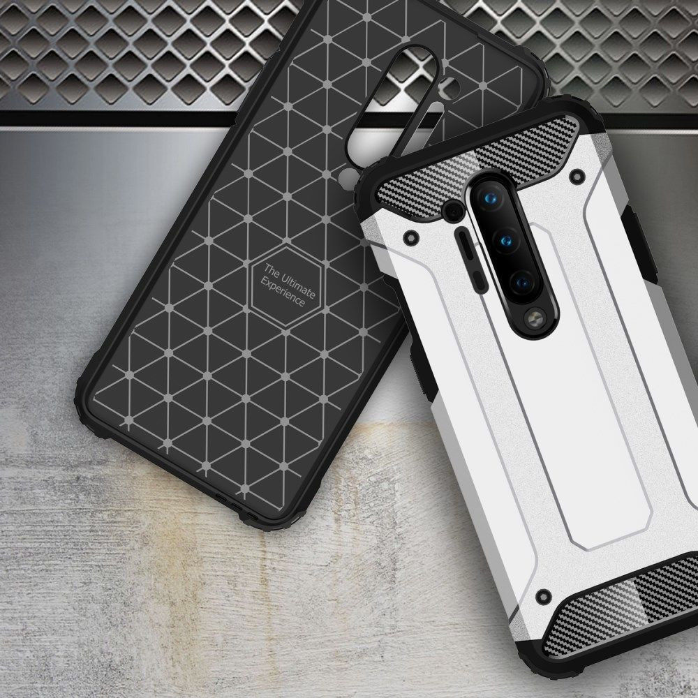 OnePlus 8 Pro Hoesje Shock Proof Hybride Back Cover Zwart afbeelding 6
