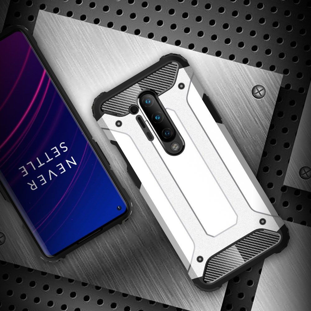 OnePlus 8 Pro Hoesje Shock Proof Hybride Back Cover Zwart afbeelding 7