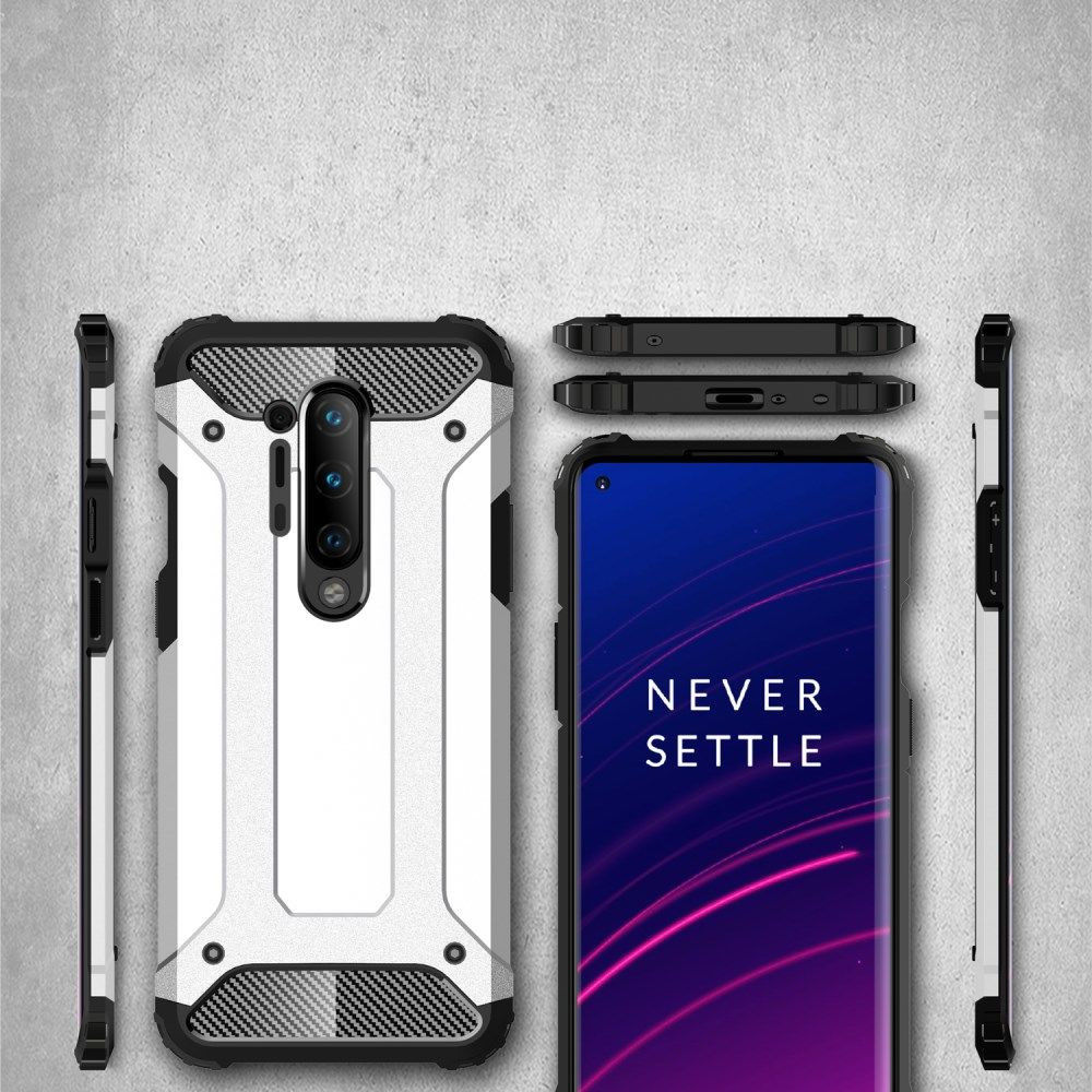 OnePlus 8 Pro Hoesje Shock Proof Hybride Back Cover Zwart afbeelding 8