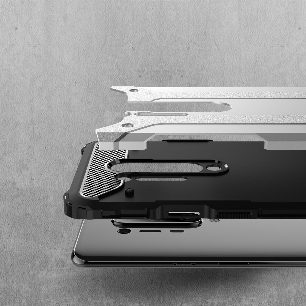 OnePlus 8 Pro Hoesje Shock Proof Hybride Back Cover Zwart afbeelding 9