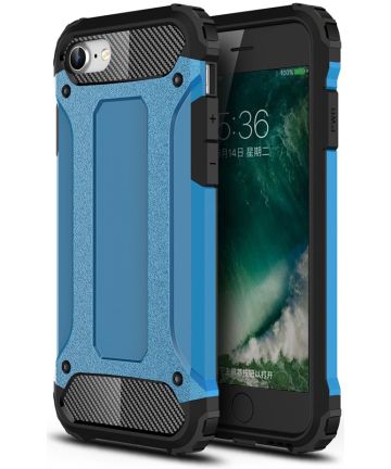 Apple iPhone SE (2020/2022) Hoesje Hybride Back Cover Blauw Hoesjes